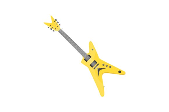 Download Triangular Unusual Electric Guitar Carto - Unusual Collection