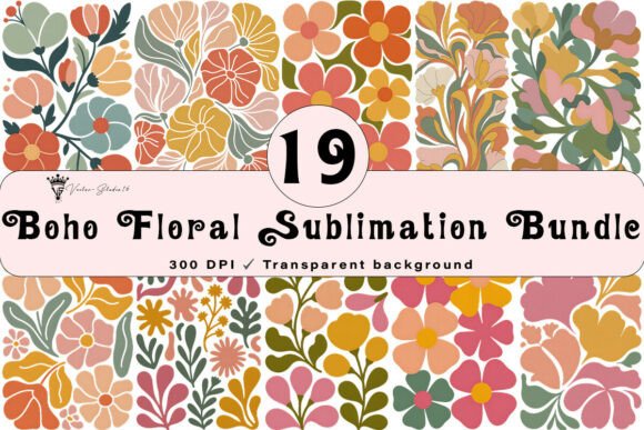 Download Boho Floral Sublimation PNG Bundle - Sublimation Collection
