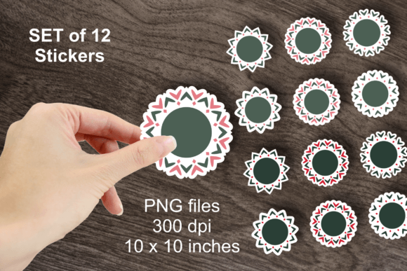 Download Green Round Stickers with Unusual Edges - Unusual Collection