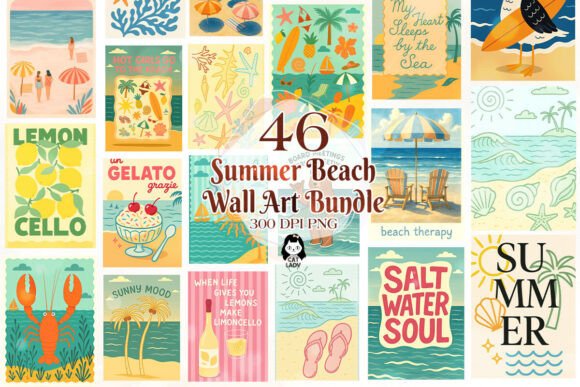 Download Summer Beach Wall Art Sublimation Bundle - Sublimation Collection