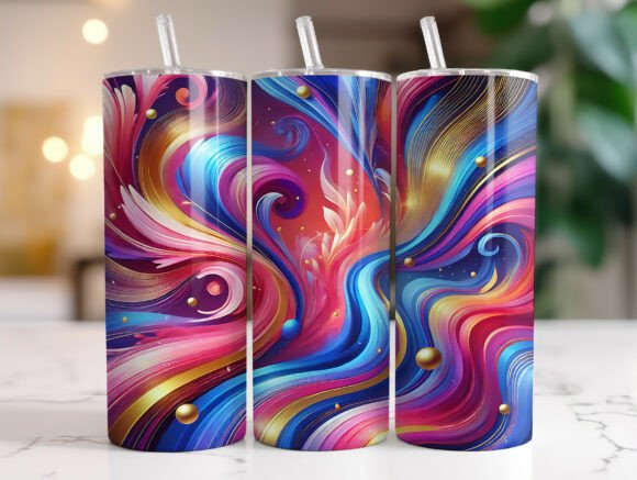 Download Vibrant Abstract Illustrations Tumbler - Abstract illustrations Collection