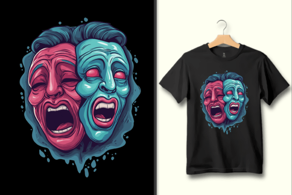 Download Vibrant Abstract Faces Sublimation Art - Sublimation Collection