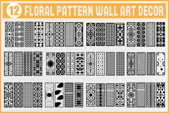 Download Floral Pattern Wall Art Decor Panel Set - Pattern Collection