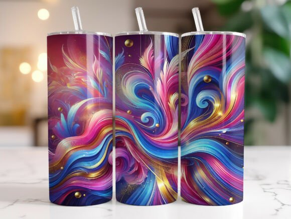 Download Vibrant Abstract Illustrations Tumbler - Abstract illustrations Collection