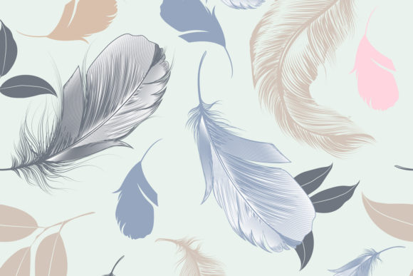 Download Feather Vector Pattern Drawn Feathers - Pattern Collection
