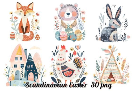 Download Scandinavian Easter Folk Art Sublimation - Sublimation Collection
