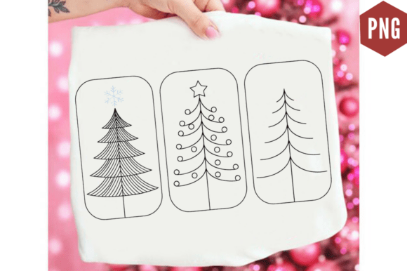 Download Boho Christmas Trees Clipart Sublimation - Sublimation Collection