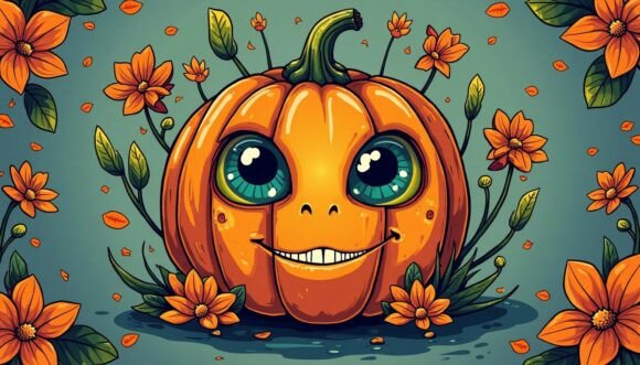 Download 🎨 an Alien Pumpkin Face with Unusual Co - Unusual Collection
