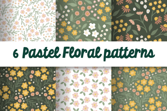 Download Floral Patterns in Soft Pastel Colors - Pattern Collection